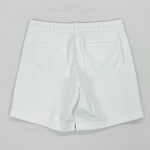J Crew Womens 7" Classic Stretch Chino Short Size 6 White Minimalist Preppy - Picture 4 of 12